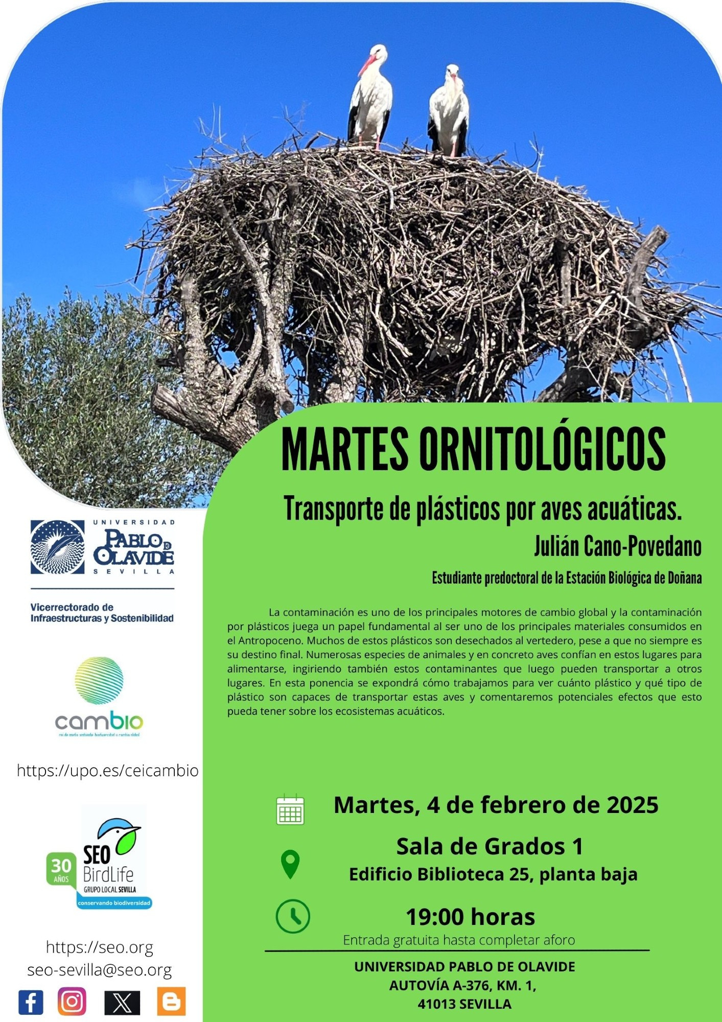 Cartel Martes Ornitológicos